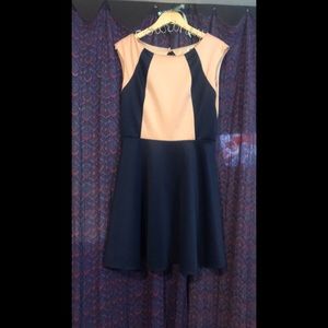 Blue and Pink Mystic Mid Thigh Skater Dress Sz 3x